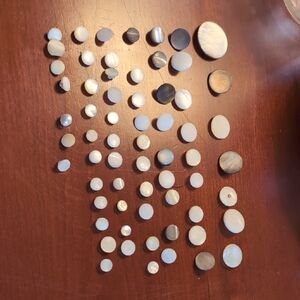 Assorted Mother of Pearl Buttons Single Hole Back